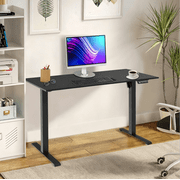 47x24 inch Electric Standing Desk with 3 Memory Height Settings, Ergonomic Sit Stand up Computer Desk with Wood Splice Tabletop Loads up to 110lbs, Black