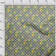 thumbnail image 2 of oneOone Silk Tabby Fabric Leaves & Floral Check Printed Craft Fabric BTY 42 Inches Wide, 2 of 4
