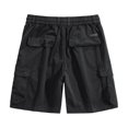 thumbnail image 4 of Mens Sports Leisure Elastic Waist Multi-Pockets Relaxed Summer Shorts Pants, 4 of 9