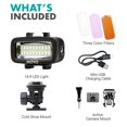 thumbnail image 4 of Movo LED-WP Underwater High-Power Rechargeable LED Video Light with Action Camera and Shoe Mounts, Compatible with GoPro, DSLR - Perfect for Vlogging, Traveling, Scuba Diving, snorkel, surfing , Sport, 4 of 15