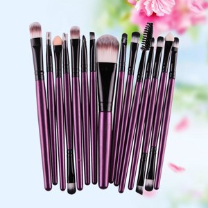 SHOWERORO Face Brosses 15Pcs Kit de brosse en plastique pour les femmes qui se font habituellement