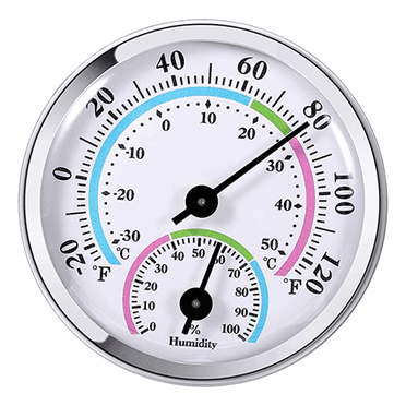 Thermomètre Intérieur Extérieur 2 en 1 Jauge de Température Humidité Hygromètre Analogique pour Intérieur Extérieur.