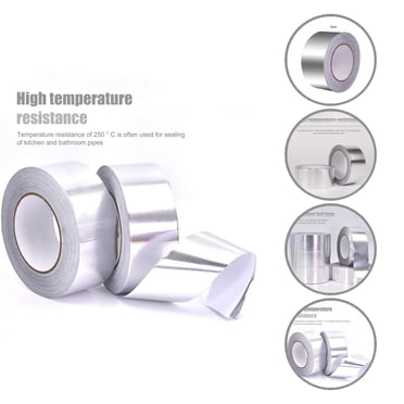 1 Rouleau de Ruban Adhésif en Papier D\'aluminium Résistant à la Chaleur, Plus Épais, Pratique et Imperméable, Ruban pour Conduit pour la Maison