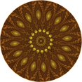 thumbnail image 1 of Ahgly Company Tapis d'Intérieur Ronds de Style Transitionnel Lavables à la Machine, Bordeaux Rouge, 5 Pieds Rond, 1 of 7