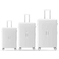 thumbnail image 1 of WINGOMART Ensemble de Bagages 3 Pcs Léger Durable Coque Rigide PC+ABS, Roues Doubles Pivotantes, Cadenas TSA - 22 Po/26 Po/30 Po - Blanc, 1 of 9