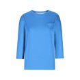 thumbnail image 5 of FAIWAD Womens 3/4 Sleeve Tunic Tops Solid Color Round Neck Shirt Soft Lightweight Loose Top with Chest Pockets, 5 of 5