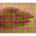 thumbnail image 4 of oneOone Viscose Chiffon Lime Green Fabric Madras Check Fabric For Sewing Printed Craft Fabric By The Yard 42 Inch Wide, 4 of 4
