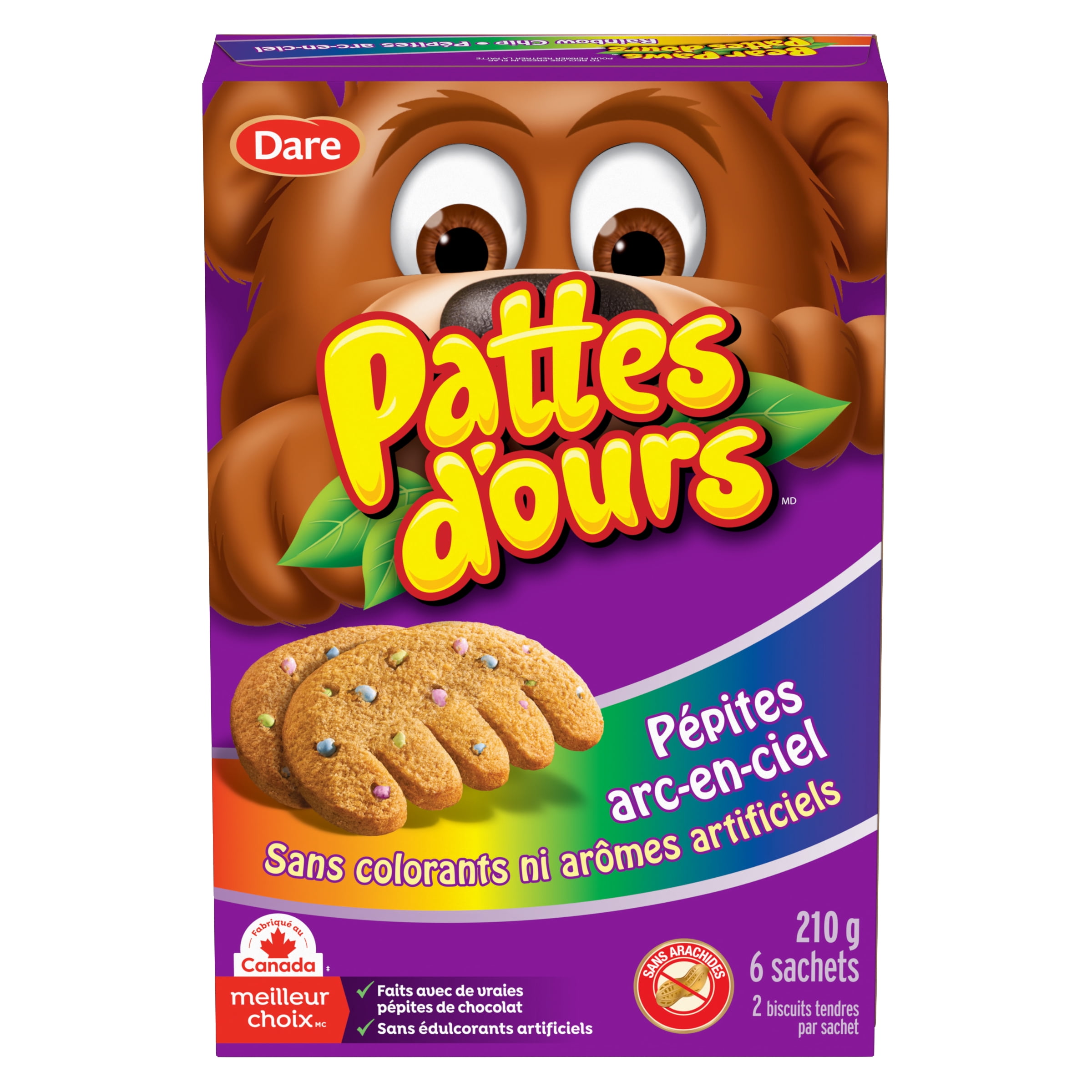 Biscuits Pattes d’ours Pépites arc-en-ciel