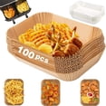 thumbnail image 1 of LOVEVER 100 Pcs Tapis de Rôtissage Antiadhésif Carré en Papier Parchemin Résistant à la Chaleur Doublure de Cuisson Anti-Huile et Imperméable Compatible avec Friteuse à Air Chaud Double Ninja, 1 of 9