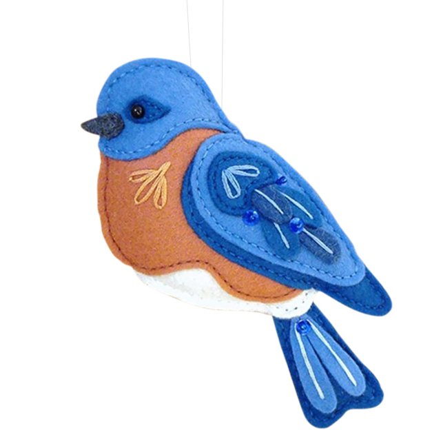 Handmade Wool Bird Hanging Ornament 8.5 in x 4 cm for Holiday Home Decor
