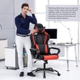 thumbnail image 4 of BestOffice Computer Executive Desk Office Chair, Lumbar Support Headrest, Red, 4 of 7