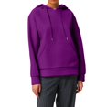 thumbnail image 2 of IMENGL Hoodies trendy knit drawstring pullover, Purple 2XL, Size M-3XL, 2 of 7