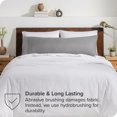 thumbnail image 4 of Bare Home Body Pillowcase - Envelope Closure - Ultra Soft - Double Brushed - Light Gray, 4 of 6