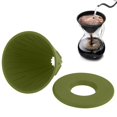 thumbnail image 2 of Green Silicone Coffee Dripper Set, Detachable Manual Pour-Over Filter with Base, Food-Grade Heat-Resistant Filter Rack, Space-Saving Reusable Coffee Filter for Home, Camping, RV, Office & Travel, 2 of 6