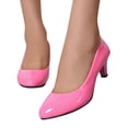 thumbnail image 1 of Dakaela Escarpins pour Femmes à Talon Bloc Bas et Épais, Bout Rond, Plateforme, Chaussures de Bureau/travail/robe, Rose 8, 1 of 6