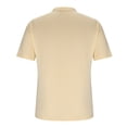 thumbnail image 4 of Men Casual Solid Turndown Pullover Button Short Sleeve Blouse Tops, 4 of 6