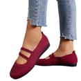 thumbnail image 3 of Kcodviy Chaussures pour Femmes Respirantes Unies Chaussures Décontractées Robe Tricot Confortables Plates Décontractées Affaires Décontractées Chaussures pour Femmes Chaussures Compensées, 3 of 7