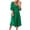 Green, variant on LOVZFMLL Women's Fashion Sexy Solid Color Tie Short Sleeve-Neck Dress Black L