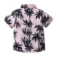 thumbnail image 4 of Chemises Garçons Été Plage Hawaïenne Florale Manches Courtes Décontractée Chemise à Col Rose 2-3 Ans, 4 of 7