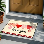 Valentines Day Rugs for Bathroom Bath Mat for Shower, Beach Bathroom Rugs Non Slip Bath Mat, Non Slip Shower Mat Bath Mat Washable