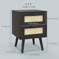 thumbnail image 3 of HOMCOM Ensemble de 2 Tables de Nuit au Design Bohème avec 2 Tiroirs pour Salon, 3 of 10