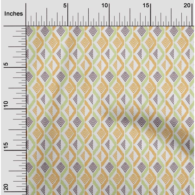 oneOone Tissu Polyester Lycra Imprimé Géométrique Diamant Tissu BTY 56 Pouces de Large