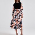 thumbnail image 1 of Ovzne Robes pour Femmes Robe d'Été pour Femmes Nouvelle Robe Imprimée Française à Manches Longues à Col Rond avec une Grande Robe d'Été à Manches Longues Imprimée Liquidation, 1 of 7