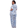 thumbnail image 4 of White Mark Women's Tropical Short Sleeve Button-Down Pajama Set, 4 of 6