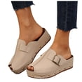 thumbnail image 1 of Mules Sabots à Clous pour Femmes 2025 Mode Décontractée à Bout Ouvert Plateforme Compensée à Enfiler Sandales Épaisses d'Été, 1 of 6