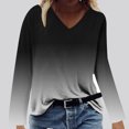 thumbnail image 4 of Hauts à Manches Longues pour Femmes Mode Décontractée Col en V Confortable Haut Imprimé T-Shirt Blouse Hauts Col en V pour Femmes Hauts Décontractés Mode pour Femmes Hauts à Manches Longues, 4 of 4