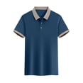 thumbnail image 3 of Sentmoon Blouses for Mens Dressy Plus Size Loose Turndown Collar Mens Short Sleeve Tops Button up Solid Color Fashion Clothing Active for Picnic & Weekend Outings M, 3 of 8