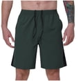 thumbnail image 2 of Yuyuzo Gym Shorts for Men Casual Elastic Waist Drawstring Summer Beach Straight Athletic Workout Shorts, 2 of 6