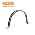 thumbnail image 3 of Unique Bargains 6Pack 5-1/8' Cable Clamp U Shape Stainless Steel Rubber Cushioned Pipe Strap, 3 of 5