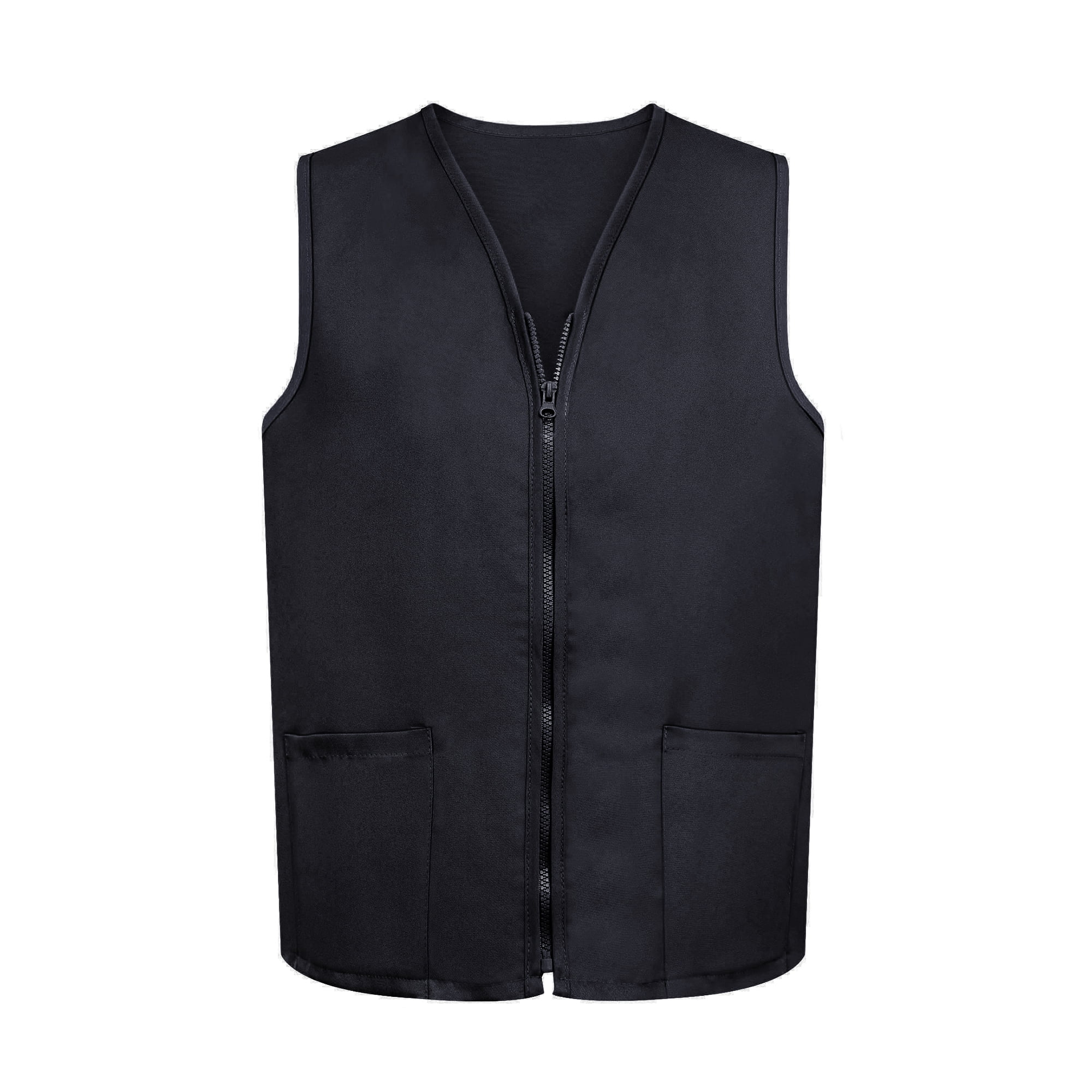 TOPTIE Adult Volunteer Work Vest Event Supermarket Apron Vests - Black