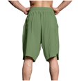 thumbnail image 4 of Diufon Men's Athletic Shorts Cotton Linen Drawstring Waisted Outdoor Sport Shorts Spring Summer Shorts with Pockets, 4 of 6
