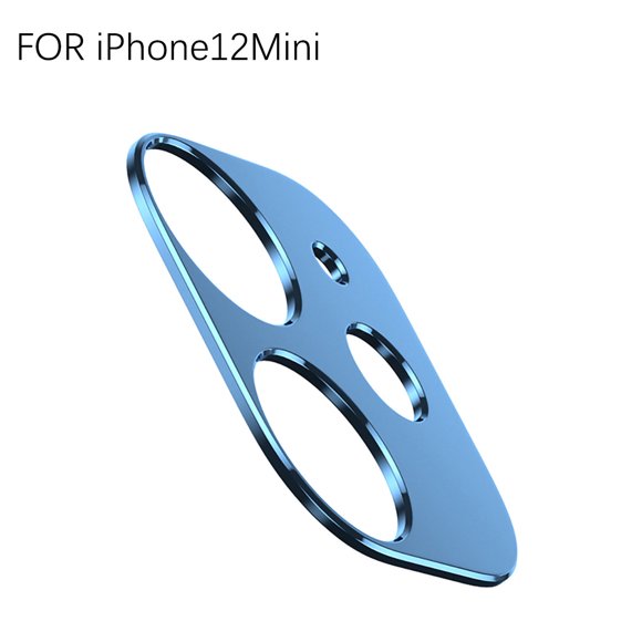 Phone Camera Cover Aluminum Alloy Phone Lens Protector Camera Lens Film Protector, Blue, Replacement for iPhone 12 Mini