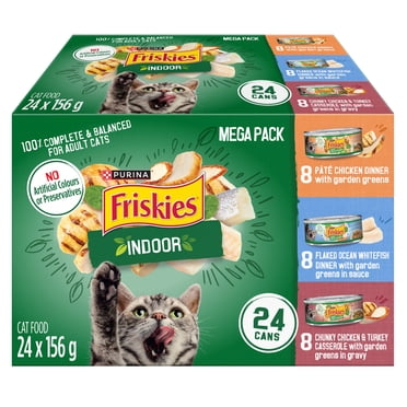 Friskies Emballage Assorti de Nourriture pour Chats d'Interieur, Nourriture Humide pour Chats 24 x 156 g