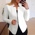 thumbnail image 1 of EGNMCR Veste à Manches Longues pour Femmes, Sans Capuche, Décontractée, Cardigan à Fermeture Éclair, 1 of 6