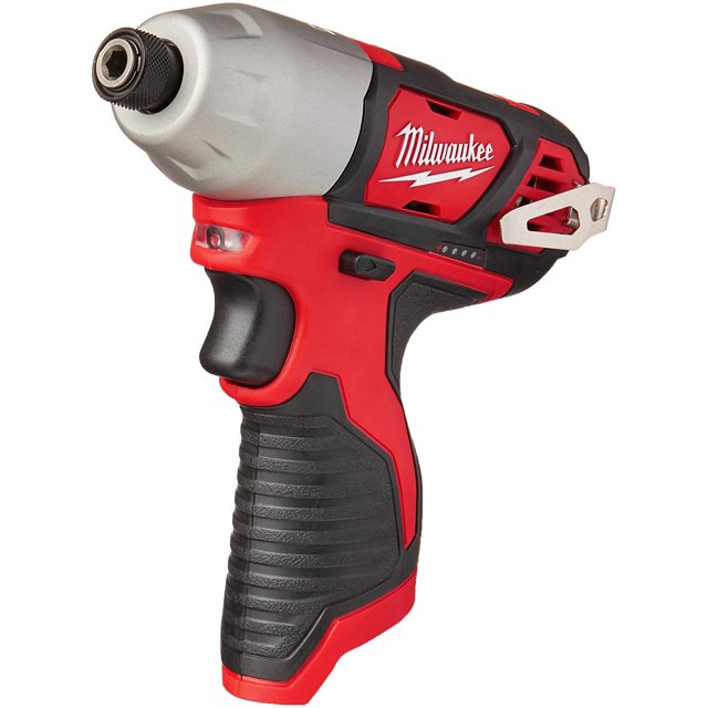 Milwaukee 2462-20 M12 1/4 Inch Hex Shank 12 Volt Lithium Ion Cordless 2,500 RPM 1,000 Inch Pounds Impact Driver w/ LED Light and Fuel Gauge (Battery Not Included, Power Tool Only)