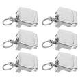 thumbnail image 4 of Raindrops 6 Pcs Curtain Rod Fitting Stainless Steel Finial for Track Silver Color, 4 of 8