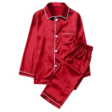 XZNGL Long Sleeve Blouse Pajamas Parent-Child Outfit Sets Soft and Comfort Long Sleeve Blouse and Bottom Loungewear