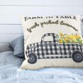 thumbnail image 5 of Summer Lemon Pillow Covers 18x18 Inches Set of 4 Buffalo Check Summer Outdoor Decorations Farmhouse Throw Pillowcase Linen Cushion Case Home Decor for Spring Summer, 5 of 5