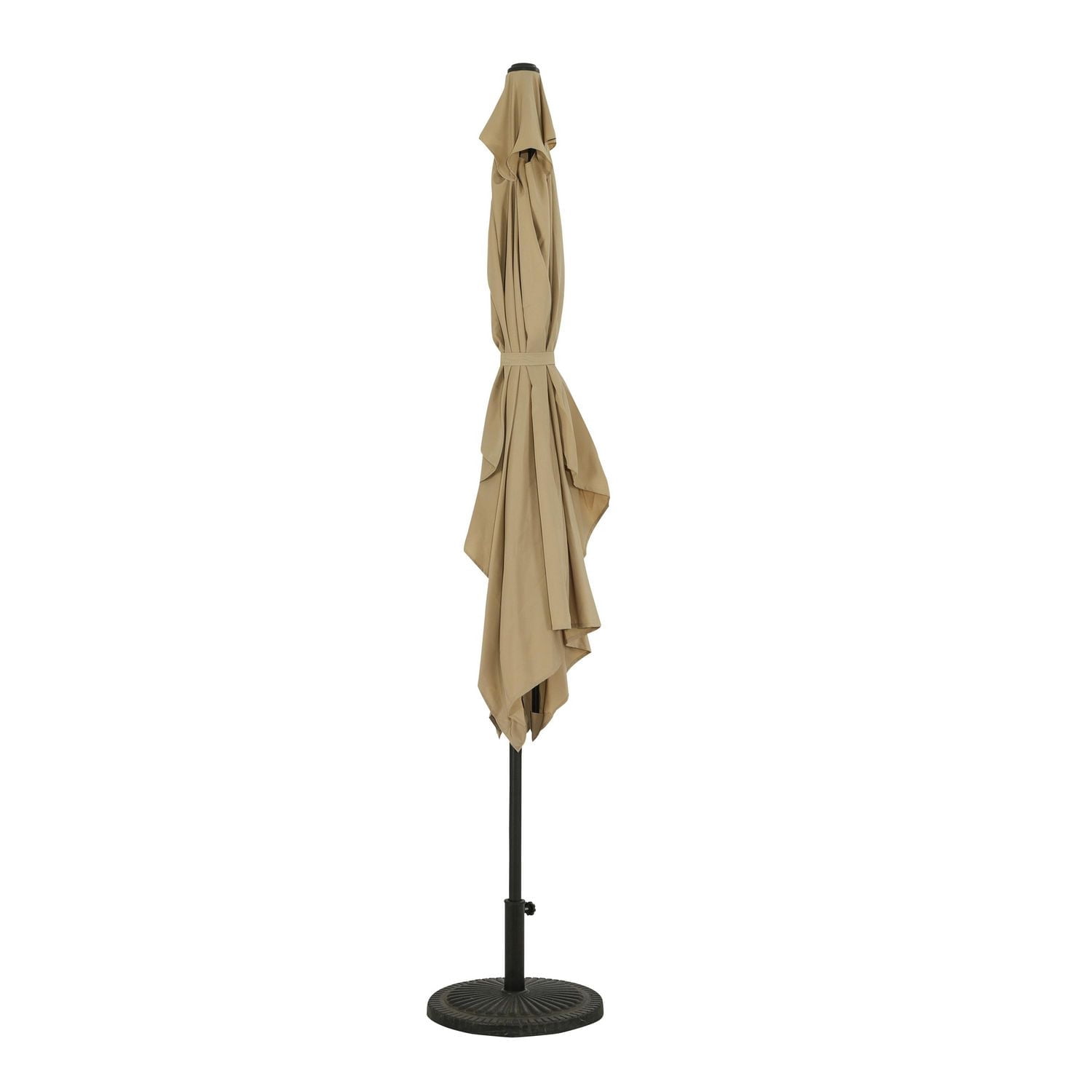 Bimini 6.5-ft x 10-ft Rectangular Market Umbrella - Champagne - Polyester Canopy