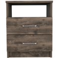 thumbnail image 1 of TUHOME Napoles Night Stand - Dark Brown  Engineered Wood - For Bedroom, 1 of 7