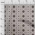 thumbnail image 2 of oneOone Georgette Viscose Brown Fabric Asian Floral Block Sewing Material Print Fabric By The Yard 42 Inch Wide, 2 of 5