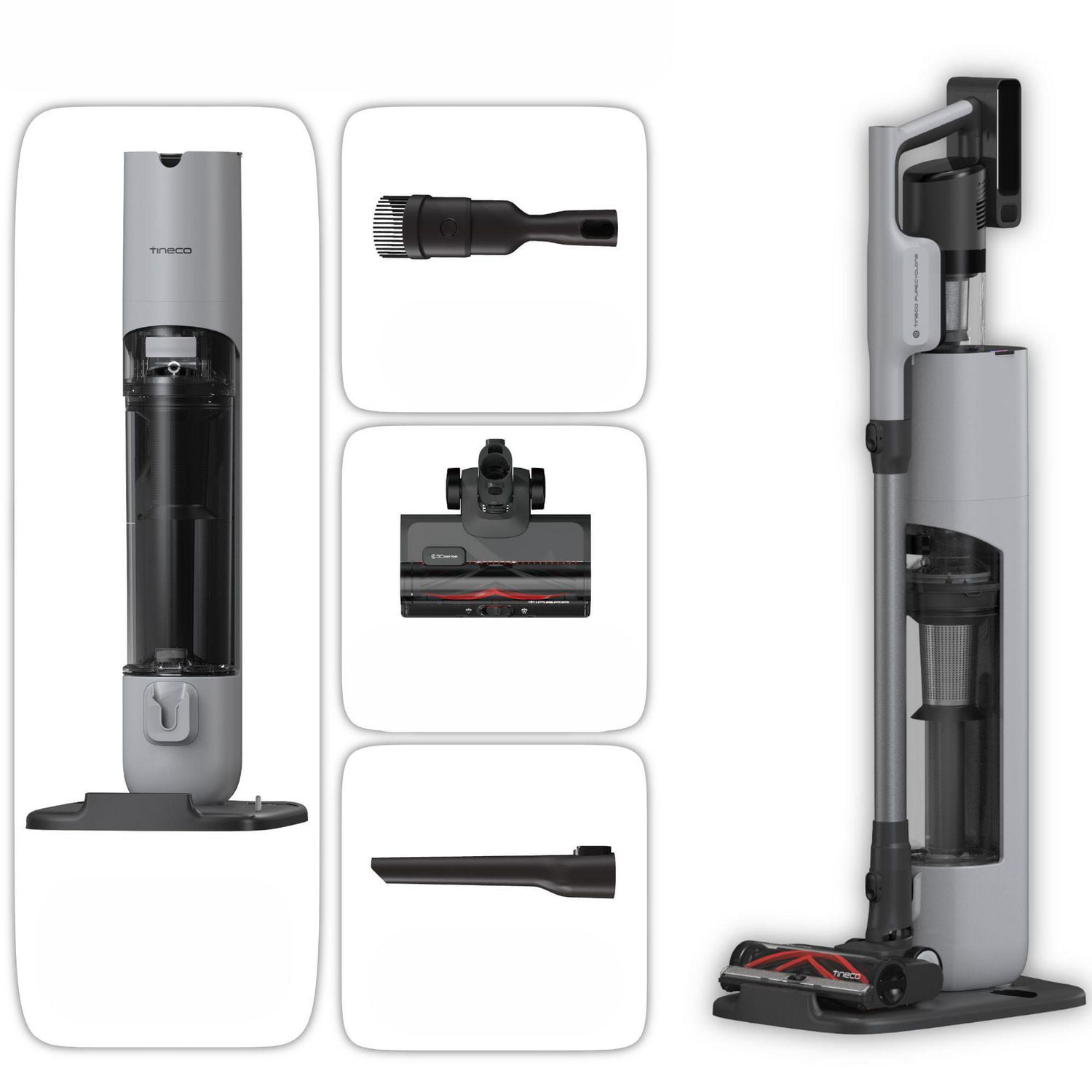 Tineco GO Station Aspirateur-balai sans fil avec station de recharge et vidage automatique