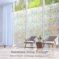 thumbnail image 3 of Window Privacy Film, Rainbow Window Clings, 3D Decorative Window Vinyl, Stained Glass Window Decals, Static Cling Window Sticker Non-Adhesive, 3 of 8