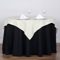 thumbnail image 2 of LNGOOR 108” Wholesale Round Tablecloth Polyester Round Table Linens For Wedding Party Banquet Restaurant -  WHITE, 2 of 8