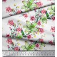 thumbnail image 2 of Soimoi Silk Fabric Leaves & Lily Flower Decor Fabric Printed Yard 42 Inch Wide, 2 of 3