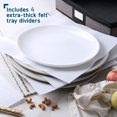 thumbnail image 4 of StorageBud China Platter Dinnerware Storage Container with Dividers, for Platter Sets, Padded Dinnerware Storage, Hard Shell & Stackable, Handles & Zippers for Transport, 4 of 7